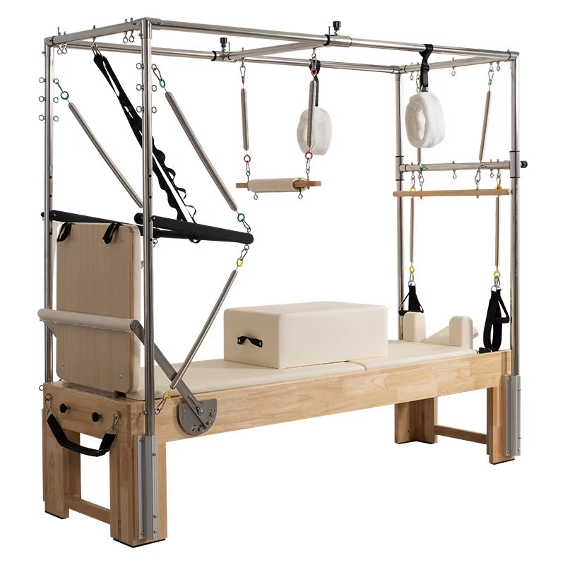 Home Studio Oak Cadillac Pilates Reformer Yoga Bed Machine Kit Pilates Reformer for Home Piece of Cadillac Reformer
