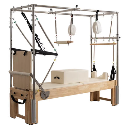 Home Studio Oak Cadillac Pilates Reformer Yoga Bed Machine Kit Pilates Reformer for Home Piece of Cadillac Reformer